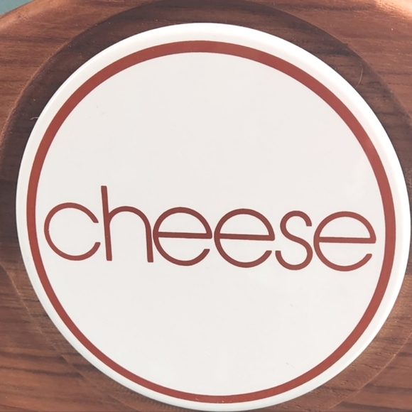 70s 80s CHEESE Wood Cutting Board w White Tile GRAPHICS  RV Home Party GOODWOOD - Picture 5 of 11